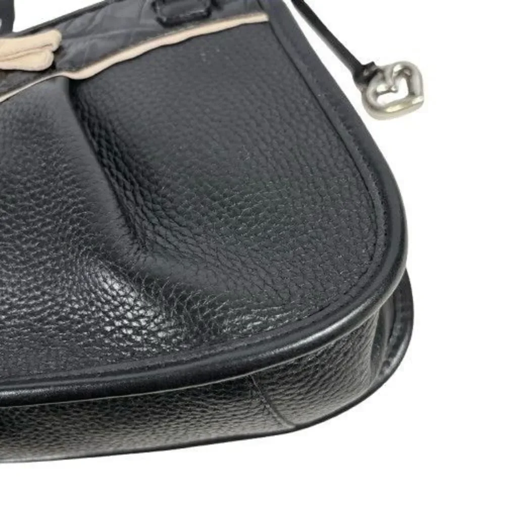 New Brighton Angelique Pebbled Crock Leather Shoulder Bag Tote Purse w/Bow $240